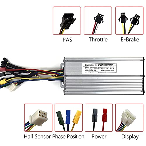 48V 1500W 24in Brushless Non-Gear Hub Motor Kit with LCD3 Display Controller PAS Brake Lever G657