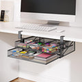 Under Desk 2 Drawer Metal Drawer Organizer Large 15.6x12x4.7 Inches D220