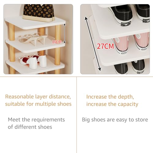 8 Tiers Vertical Shoe Rack with Sturdy Frame A226