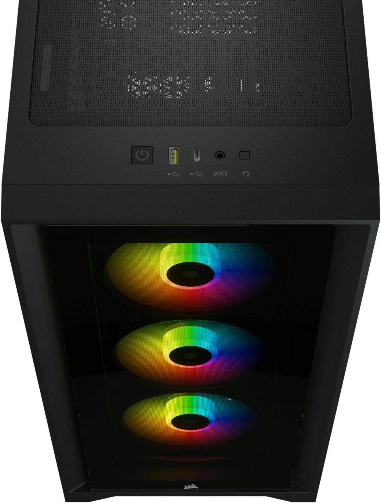 Black Tempered Glass Mid-Tower ATX Case Z59675