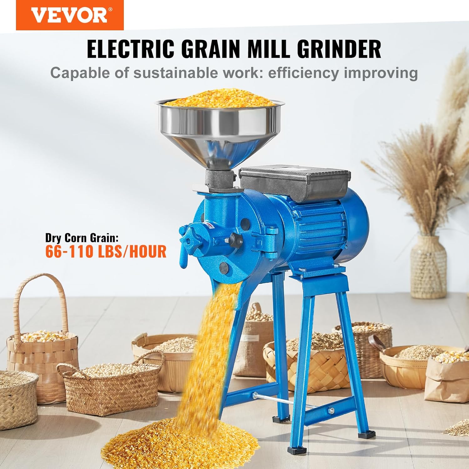 1500W Electric Grain Mill Grinder R93654