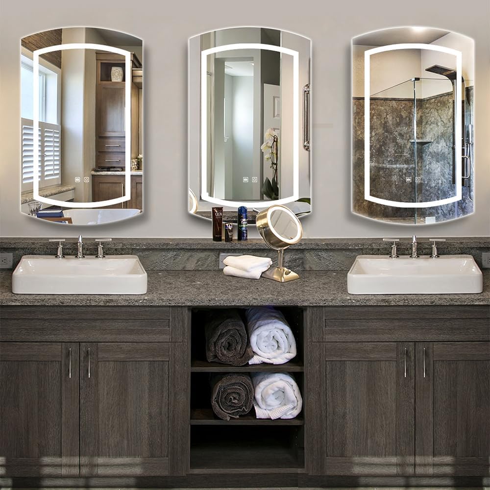 Oval Lighted Medicine Cabinet with Mirror B610