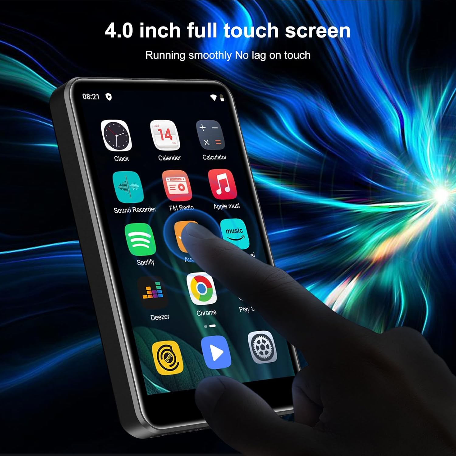 80GB MP3 Player with Bluetooth and WiFi, 4.0" Full Touchscreen B735035