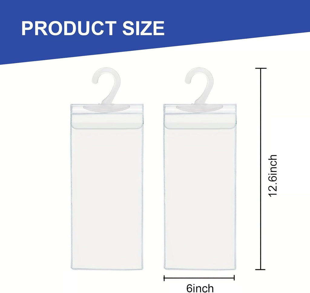 2 PCS Disabled Parking Permit PVC Protective Case with Hook (Transparent) M925