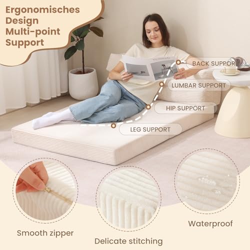 Grey Folding Sofa Bed Q342391
