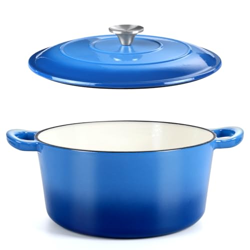 6 Quart Red Enamel Cast Iron Dutch Oven with Lid G18742