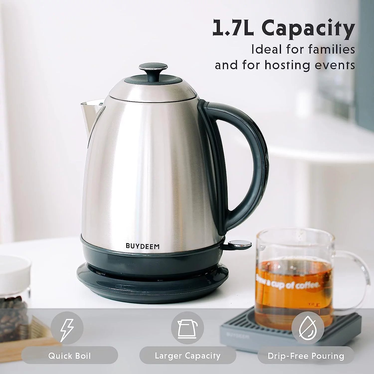 1.7L Stainless Steel Electric Kettle Q30305