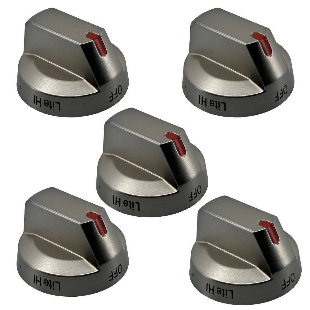 SET OF 5 Stove Knobs for Gas Range M6950