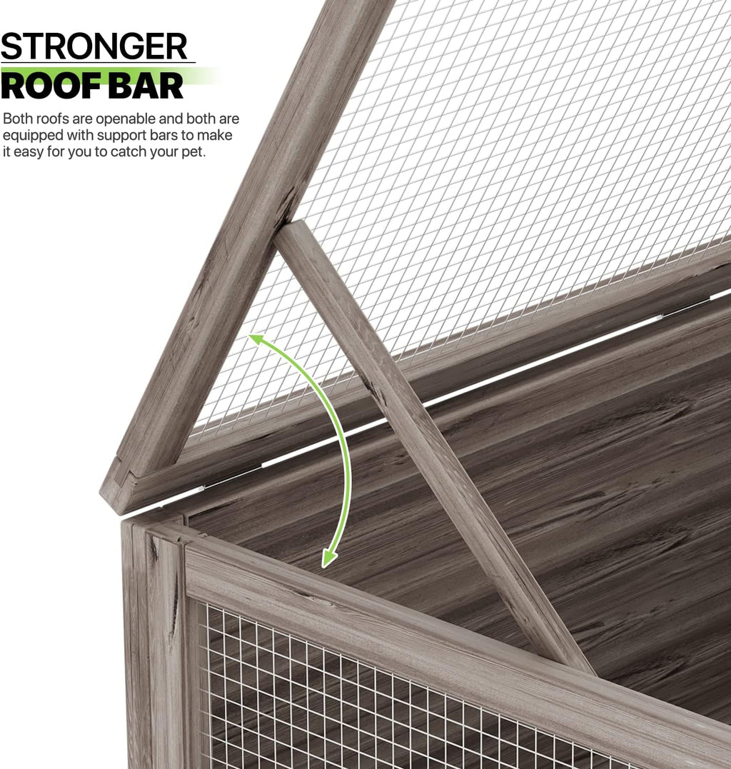 Grey Wooden Reptile Cage V407