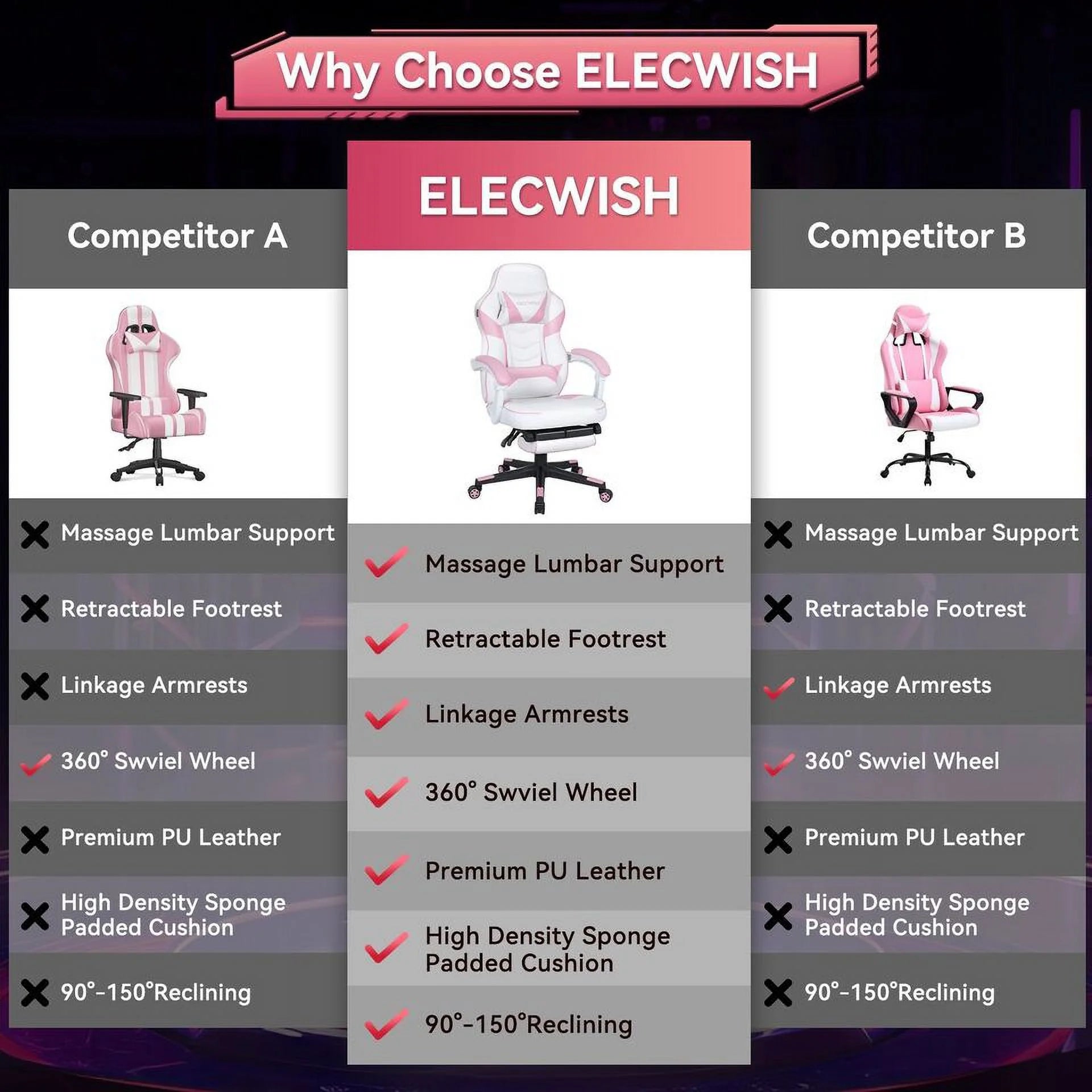 Pink Gaming Chair F309687