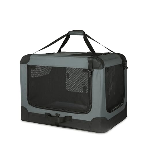 Tan Soft-Sided Folding Dog Travel Crate Kennel M6130