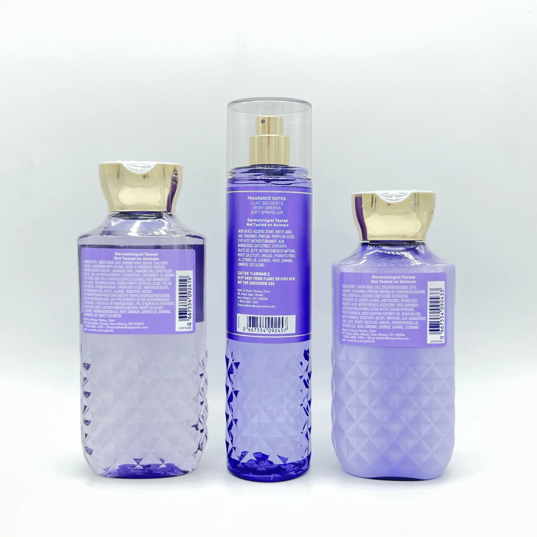 Fresh Cut Lilacs 10oz Shower Gel, 8oz Fine Fragrance Mist Spray and 8oz Body Lotion 3-Piece Bundle Y42321
