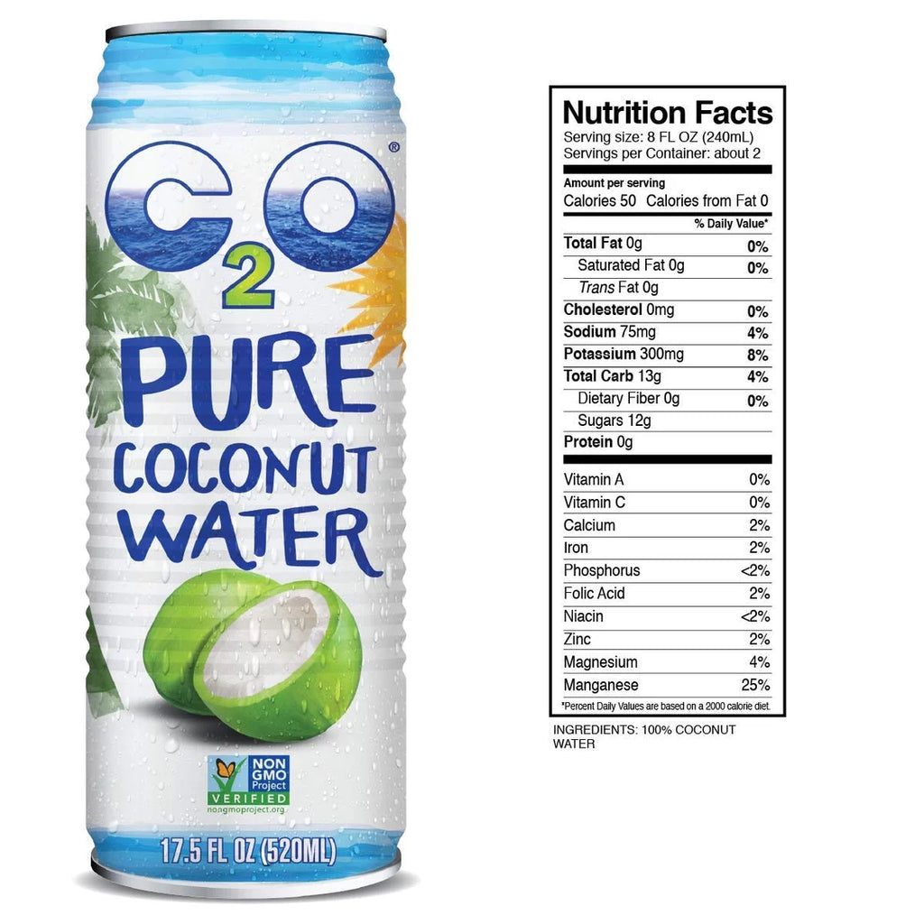 17.5 FL OZ Pack of 12 Pure Coconut Water C709