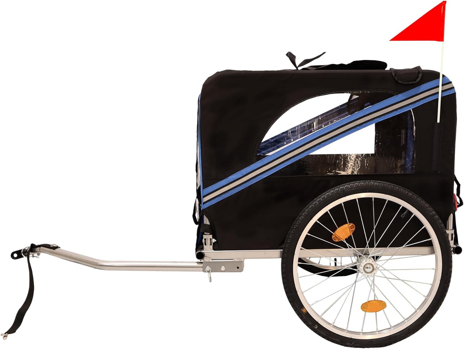 Blue Heavy Duty Foldable Dog Bike Trailer Pet Carrier B30519