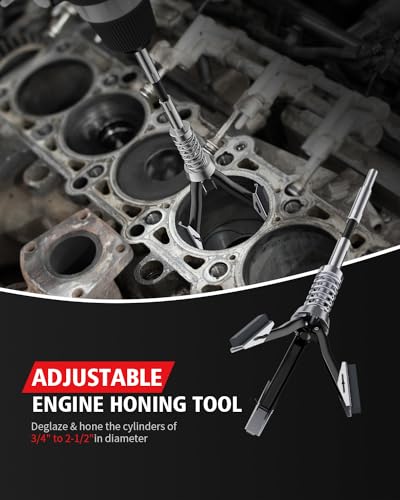 Adjustable Cylinder Hone Tool with 3-Piece 220 Grit Stones D873989