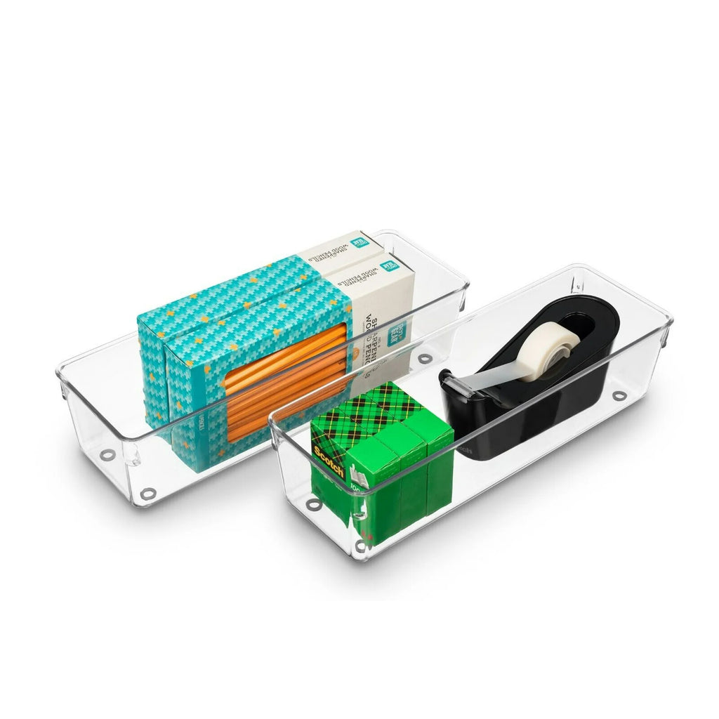 Clear Drawer Organizer 2 Pack BPA Free Storage Trays F878