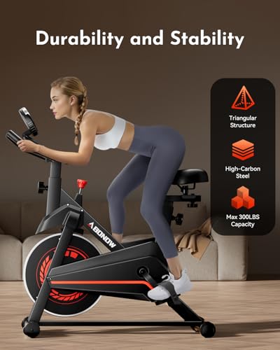 Compact Indoor Cycling Bike with Padded Seat D273298