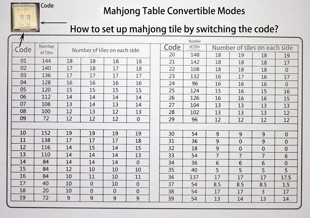 44mm Tiles Folding Automatic Mahjong Table with Drawers L725106