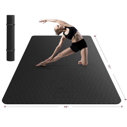 Extra Large Yoga Mat 72"x48" 1/4" Thick Non-Slip Eco-Friendly A931