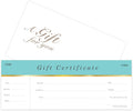 25 Set Aqua Blue Blank Gift Certificates with Matching Envelopes L283
