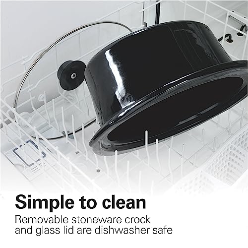 6-Quart Black Portable Slow Cooker B73027