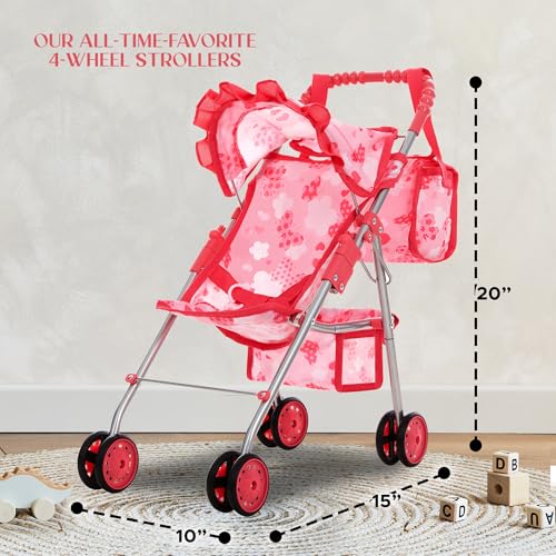 Baby Doll Stroller Bed and Seat Nursery Playset Accessories Furniture Set High Chair Diaper Bag Role Play Deluxe Set O455294