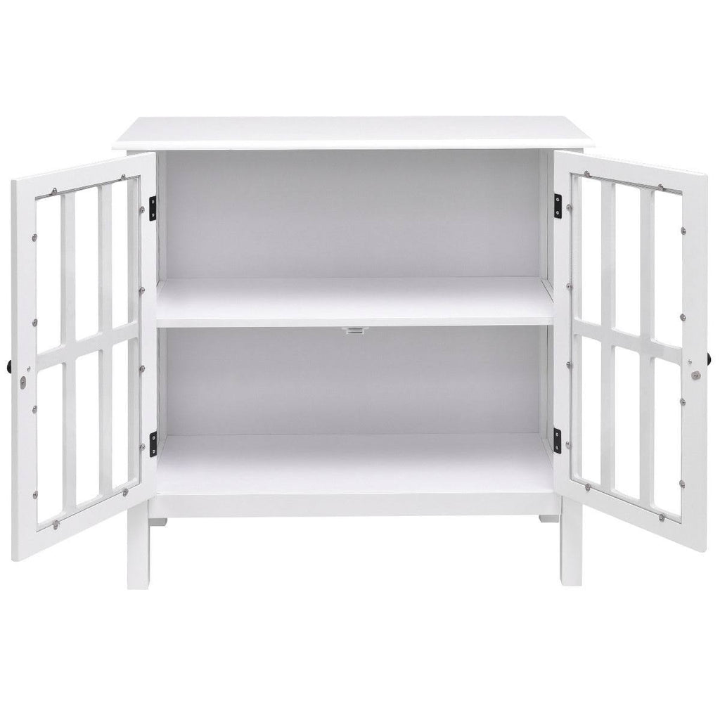 Glass Door Sideboard Console Storage Cabinet E671527