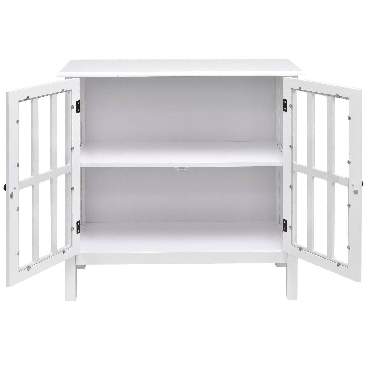 Glass Door Sideboard Console Storage Cabinet E671527