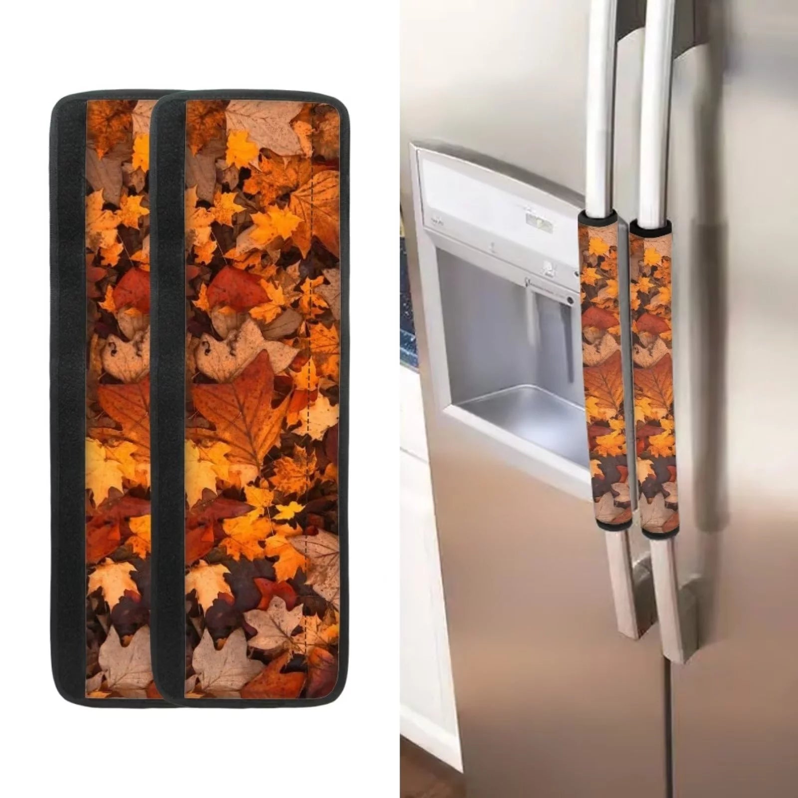 Red Maple Leaves Refrigerator Door Handle Cover, Set of 4 Z32270