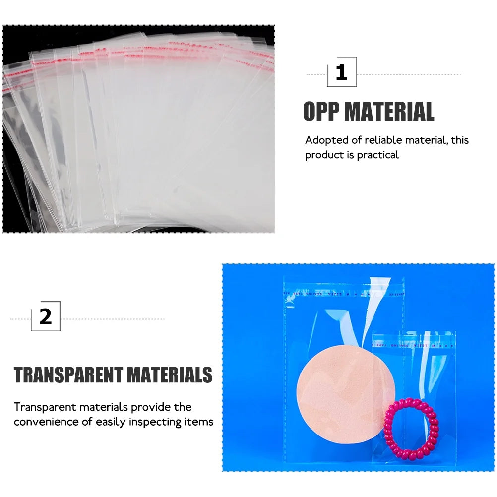 200pcs Clear Storage Bags Y234