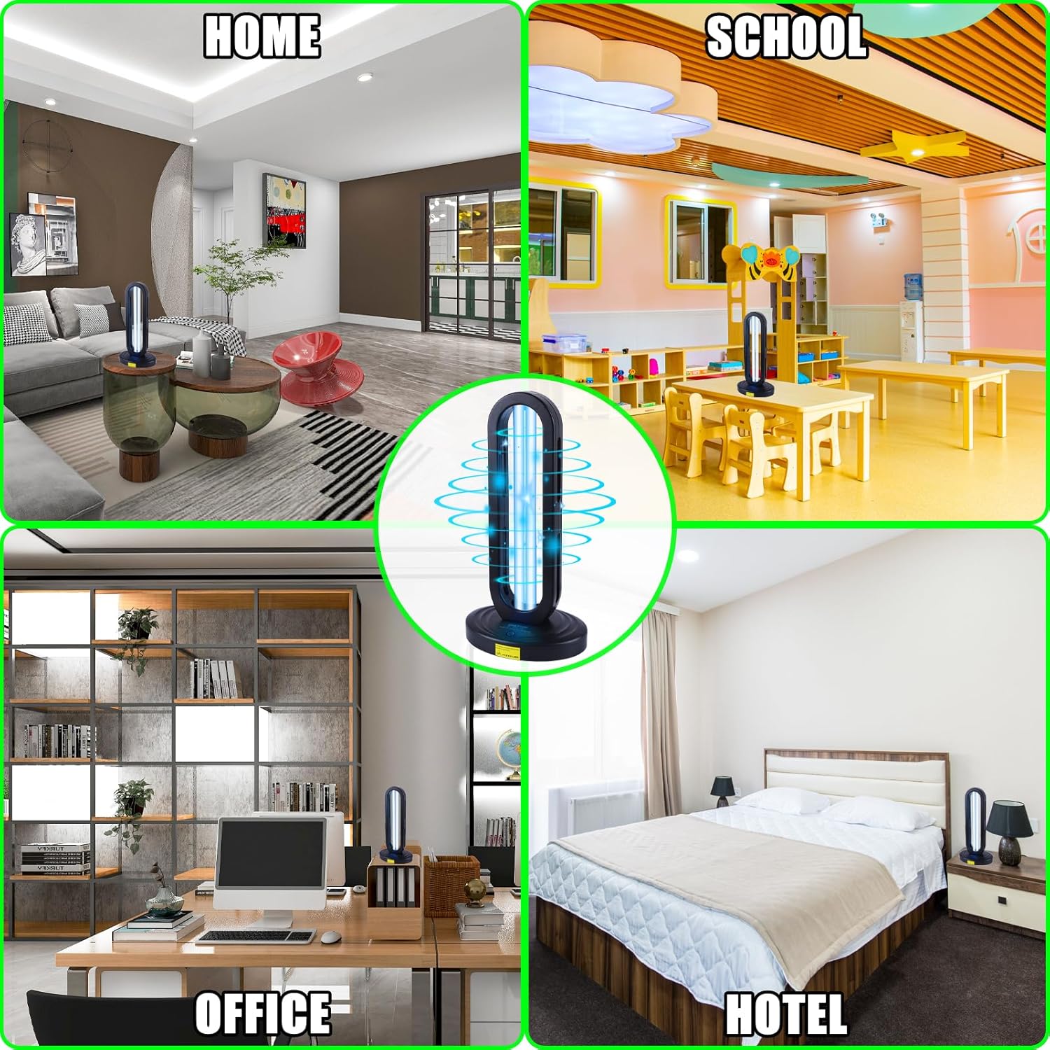38W 110V UV Lamp with Remote Control (Black) X8694