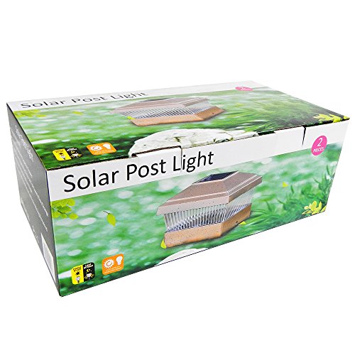 2 Pack Copper Solar LED Post Cap Light L5503