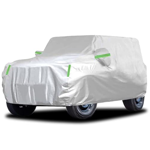 Black & Green 600D Oxford Fabric Waterproof Car Cover S499447
