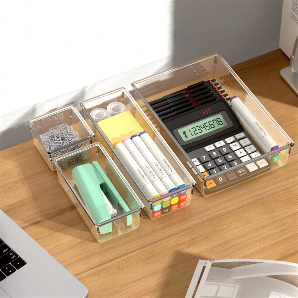 4-Pack Acrylic Drawer Organizer Trays Z552