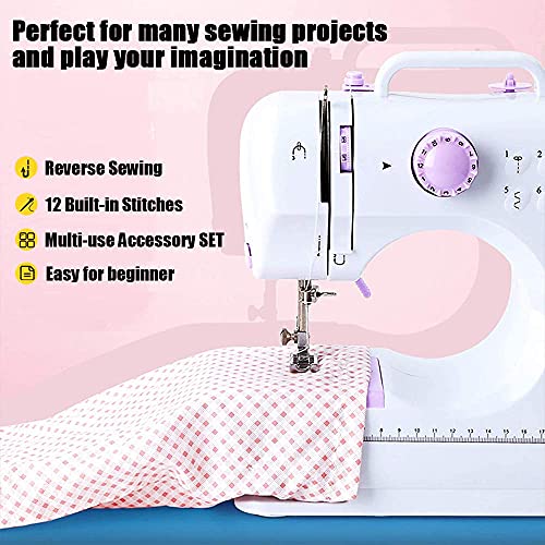 Portable Mini Electric Sewing Machine with 12 Built-in Stitches F126