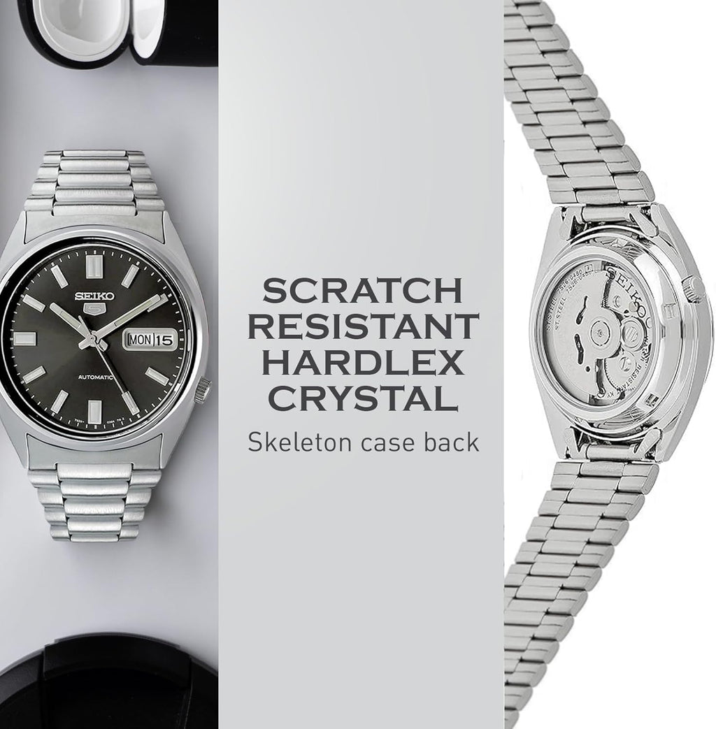 Automatic Watch with Black Dial, Stainless Steel Case & Bracelet P1334