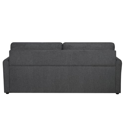 86.6" Queen Sleeper Sofa with Pullout Bed in Dark Grey K69380