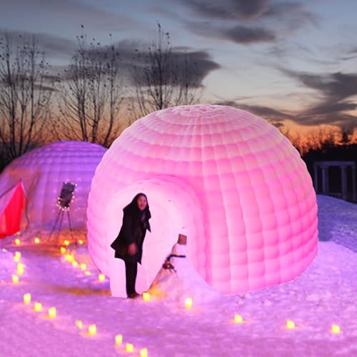 Inflatable Dome Tent (14x14x9FT) with Air Blower and Light G487673