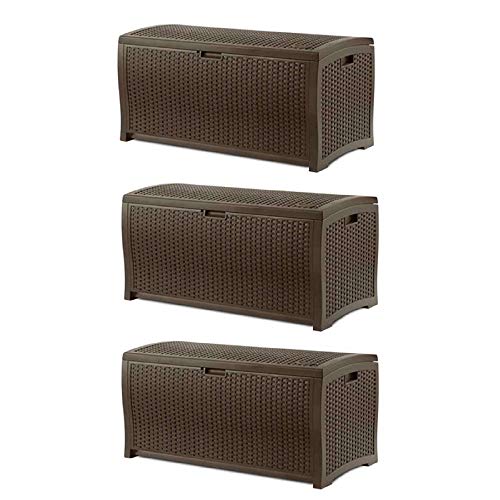73 Gallon Mocha Brown Resin Deck Box M91519