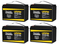 12V 100Ah LiFePO4 Lithium Battery with 100A BMS, 1280Wh Energy Storage, Iron Phosphate 15000 Deep Cycles Marine Battery H340