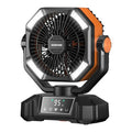 20000mAh Rechargeable Oscillating Camp Fan with LED Light and Remote W904