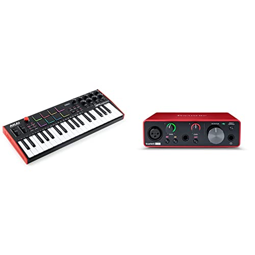 37 Mini Keys USB MIDI Keyboard Controller with 8 MPC Pads K12543