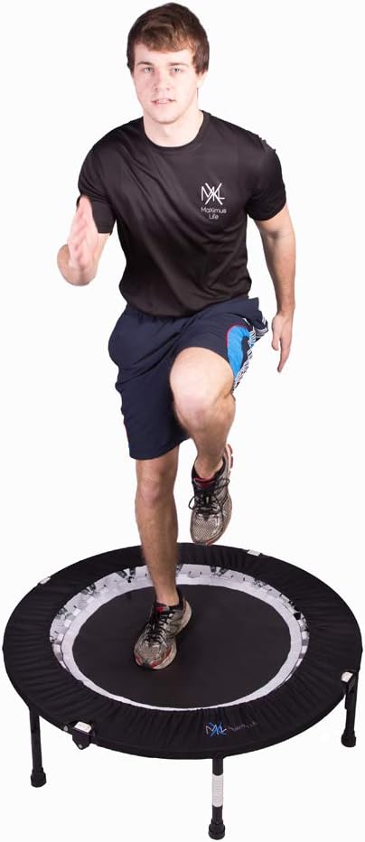 Folding Rebounder Mini Trampoline with Bar K4729