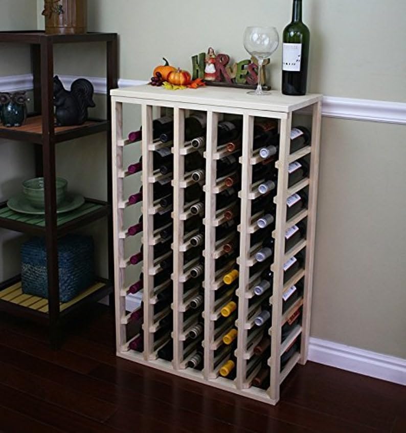 40 Bottle Table Top Wood Wine Rack E3521