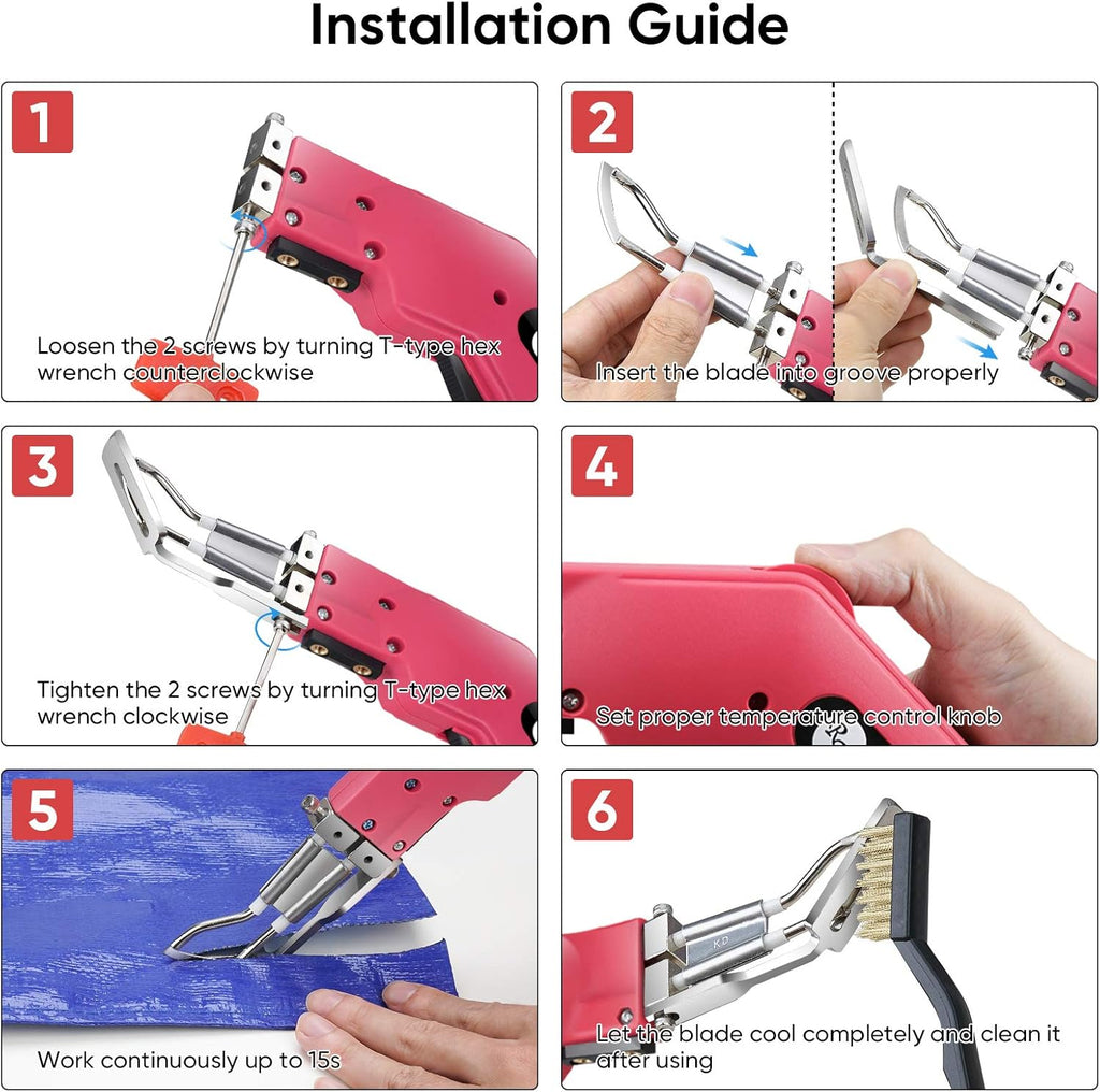 Rope Cutter Electric Hot Knife with Replacement Parts I34334