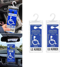 2 PCS Disabled Parking Permit PVC Protective Case with Hook (Transparent) M925