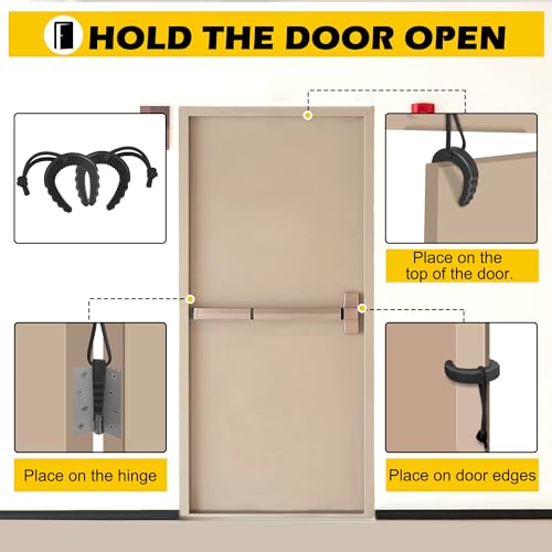 Black Door Stops Wedge 6 Pack W814826