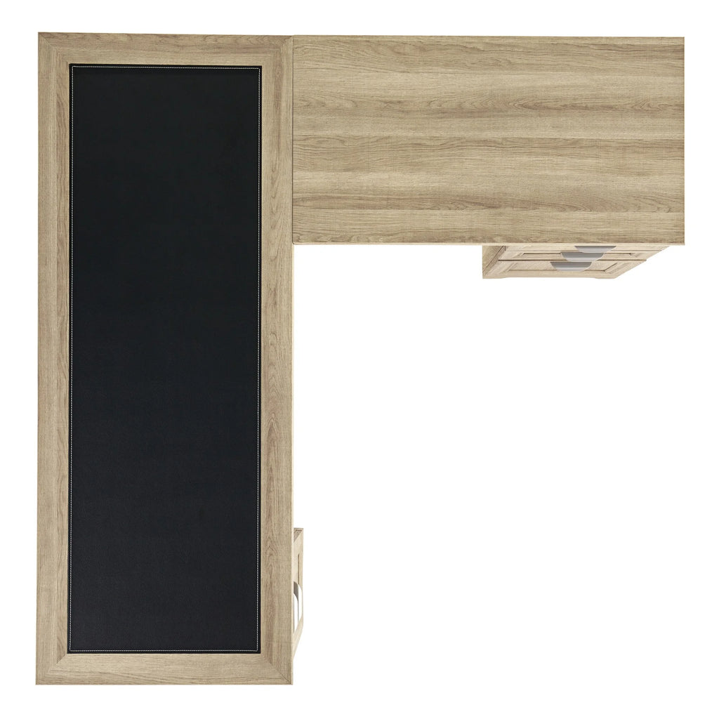 Blonde Ash L-Shape Corner Desk F383870