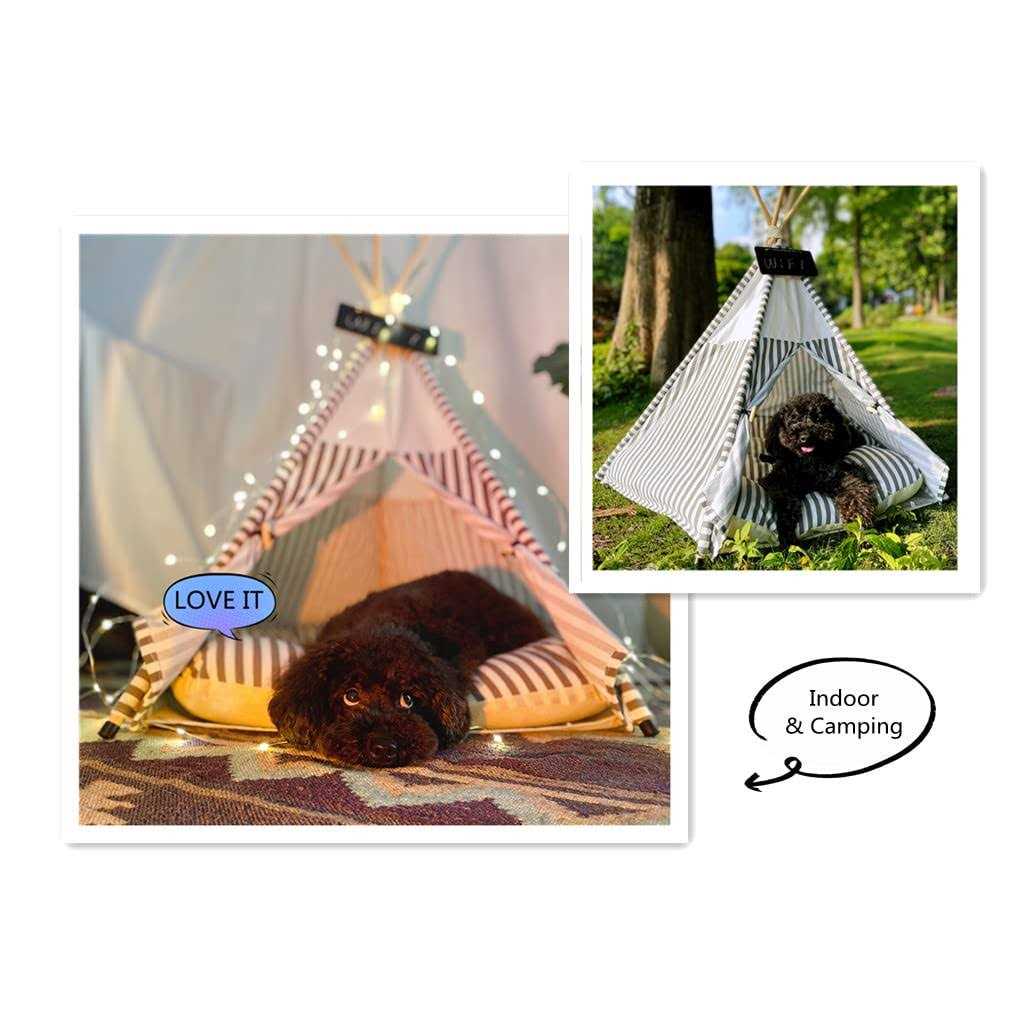 Pet Teepee Tent with Thick Cushion Y5548