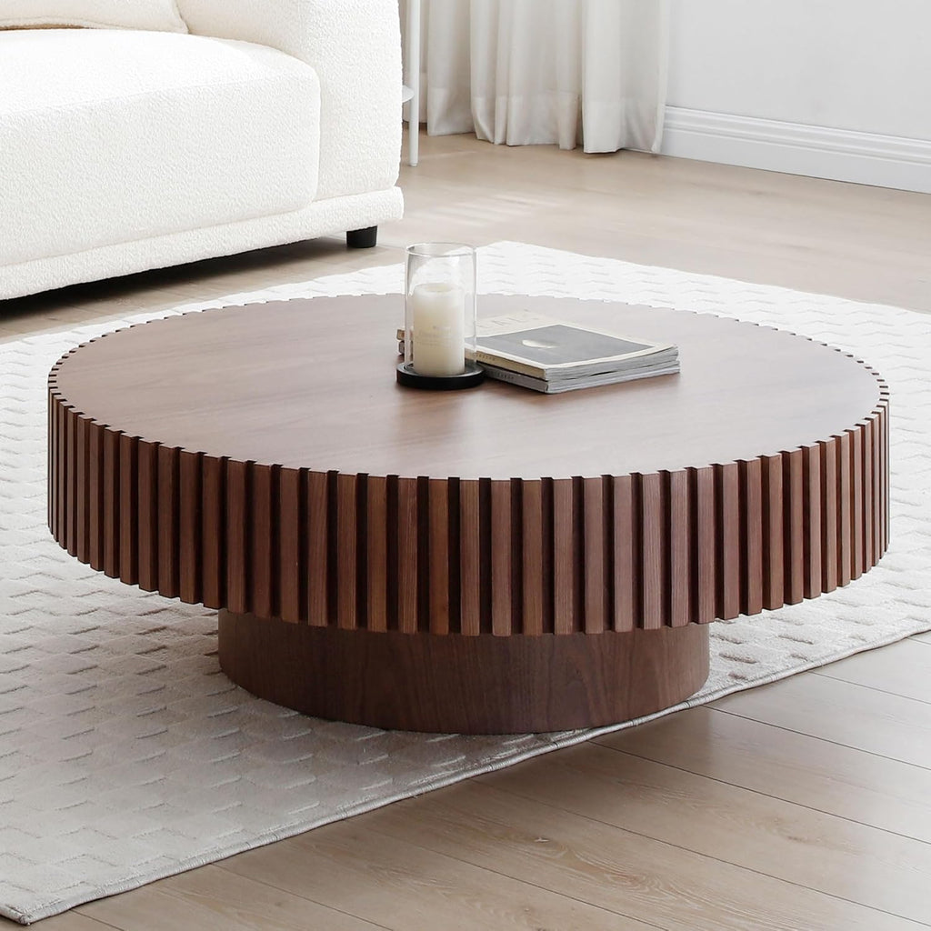 Walnut Round Coffee Table P135